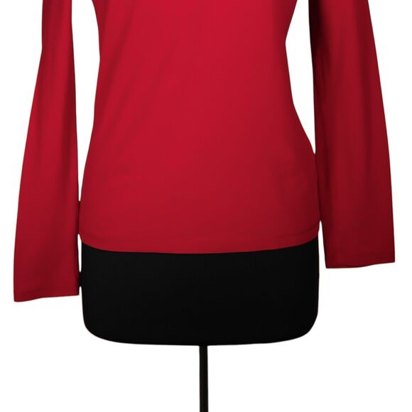 Ralph Lauren Women's Blouse Red Embroidered Beaded Nautical Coastal Preppy Top S - Picture 6 of 8